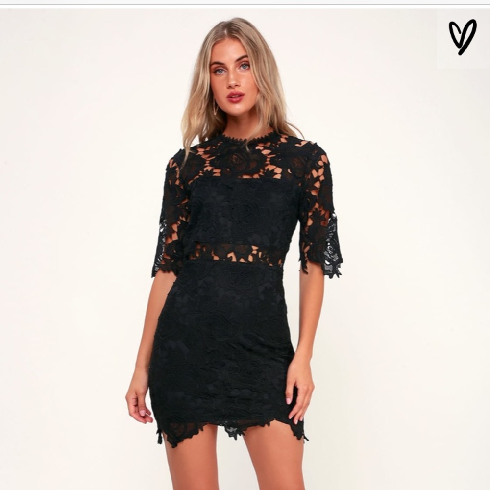 Black floral homecoming dress